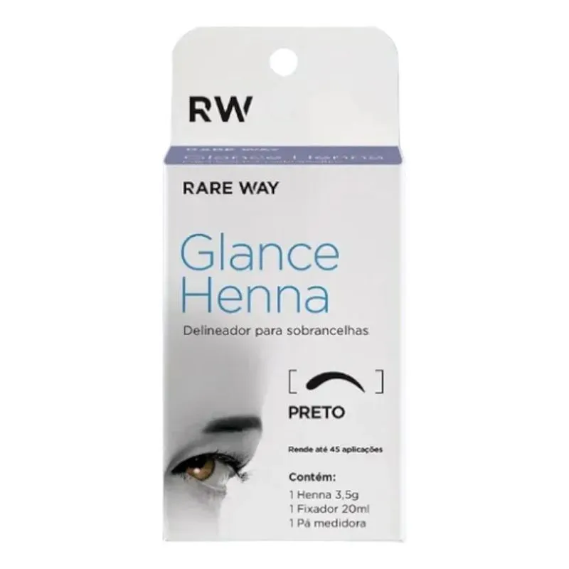 10x Henna Preto Glance Rareway Delineador Sobrancelha