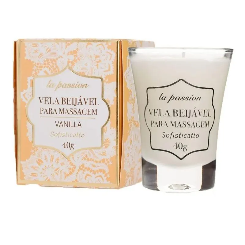 Vela Para Massagem Corporal Relaxante Beijável Aroma Vanilla