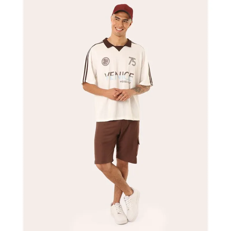 Bermuda Masculina Moletinho Cargo Marrom P