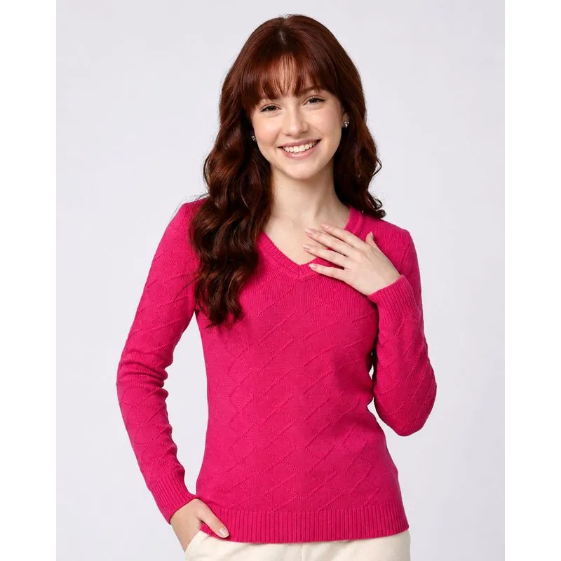 Blusa Juvenil Tricô Listrada Rosa 16