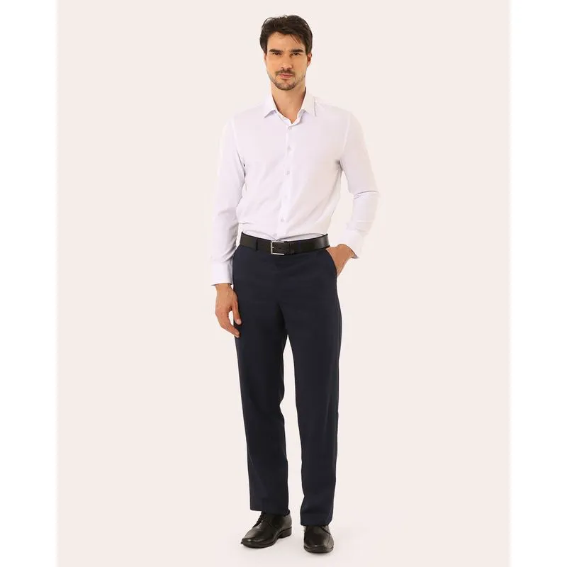 Calça Social Masculina com Bolsos Marinho 44
