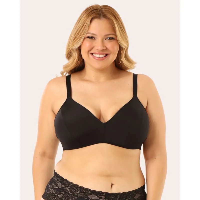 Sutiã Plus Size Feminino Com Base Acetinado Preto 58