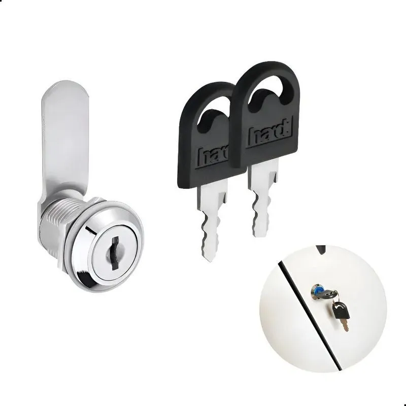 3x Fechadura Para Moveis De Aço 19 X 20mm Portas E Gavetas C