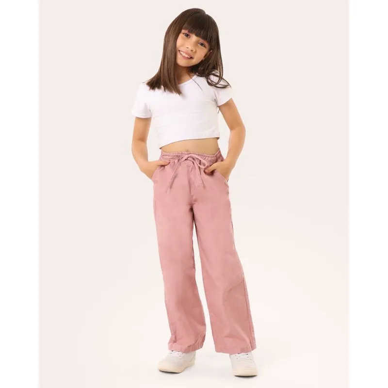 Calça Sarja Infantil Reta com Bolso Rosa 8