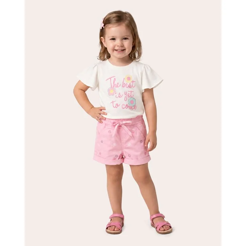Blusa Bebê Algodão Estampa com Aplicação Off White 3