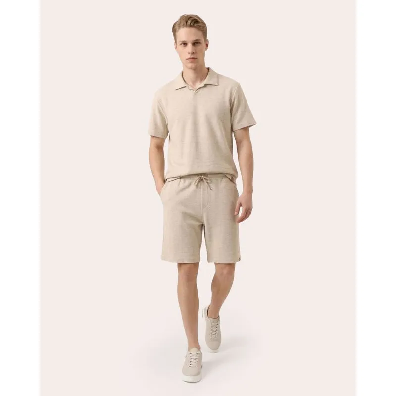 Bermuda Masculina Texturizada com Bolsos Off White PP