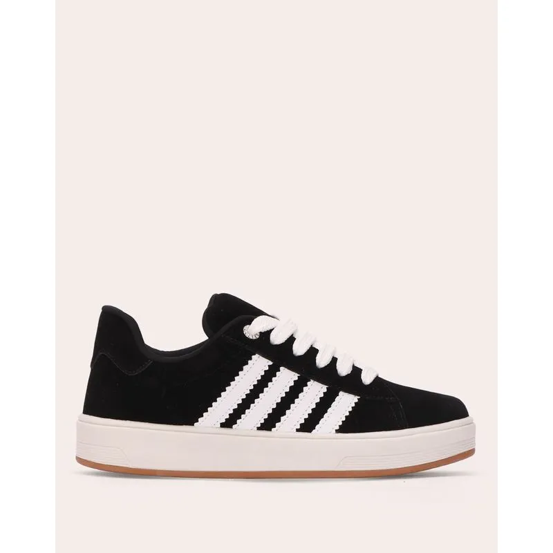 Tênis Feminino Donatta com Aplicações Preto 35