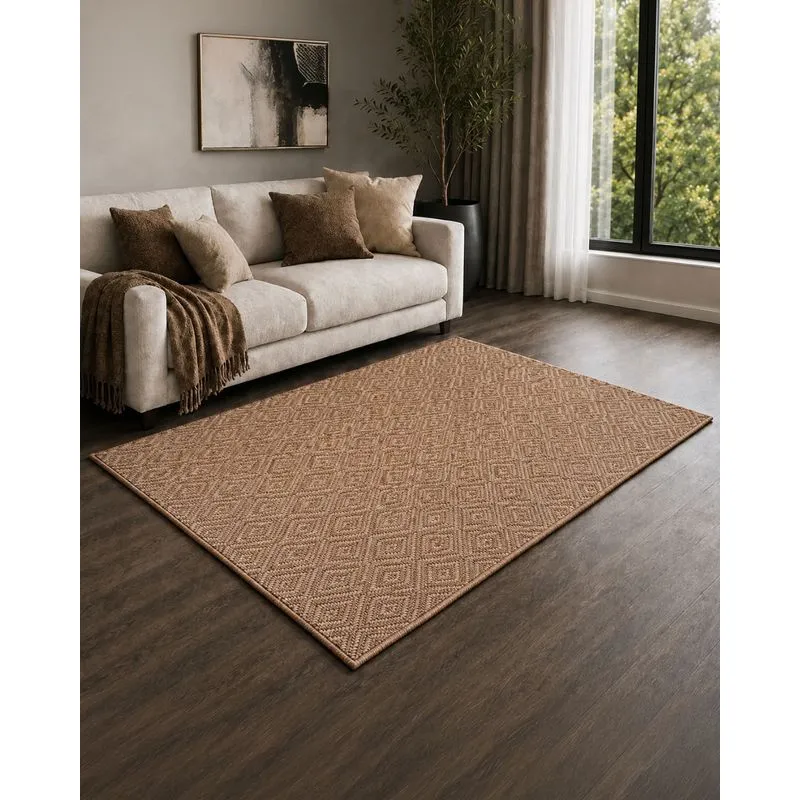 Tapete Sisal 100cm X 140cm Texturizado Bege UN