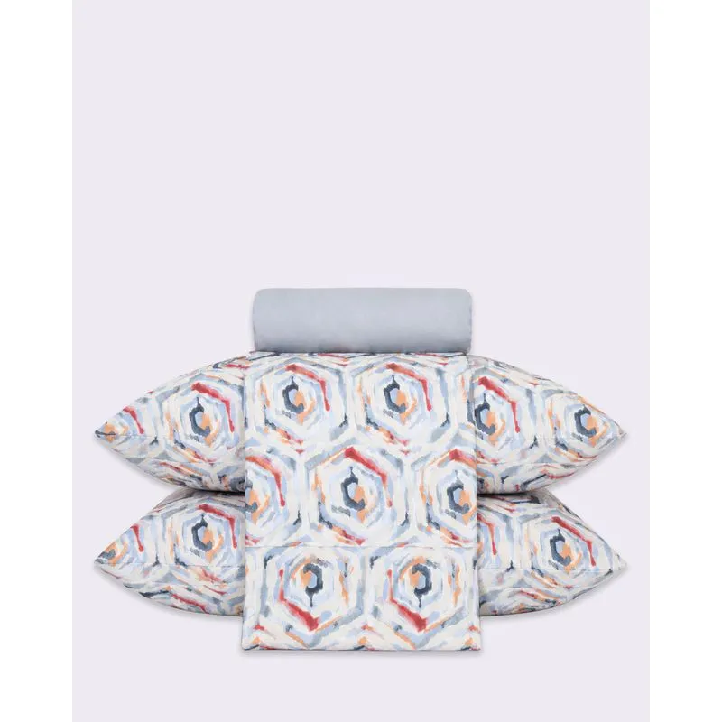Jogo De Cama Queen Arte & Cazza 3 Peças Estampado Cinza UN