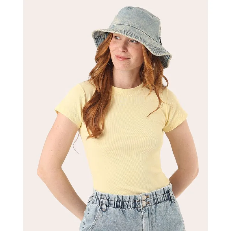 Blusa Feminina Básica Ribana Amarelo G
