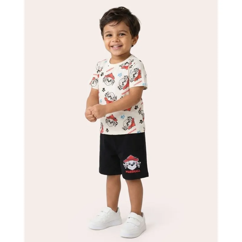 Conjunto Bebê Patrulha Canina Marshall Manga Curta Bege 3