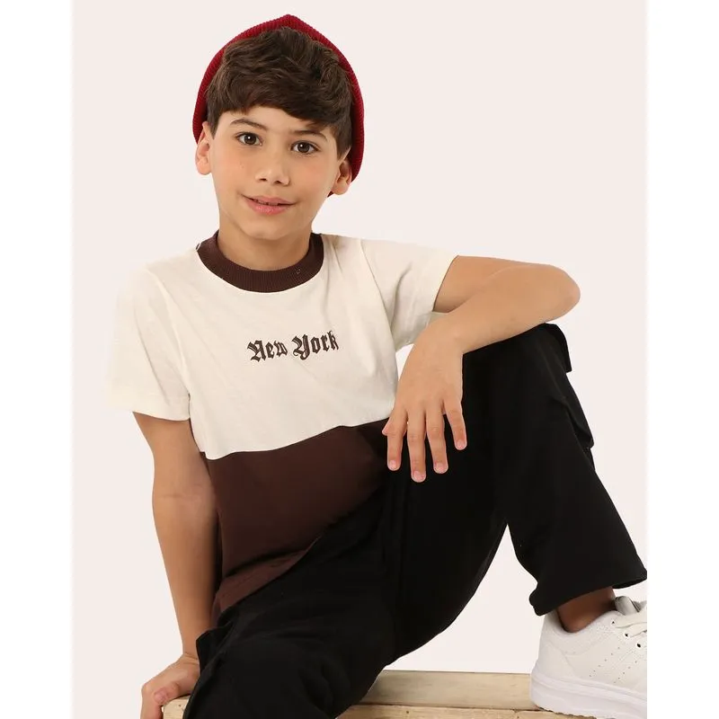 Camiseta Infantil Algodão New York Manga Curta Off White 10