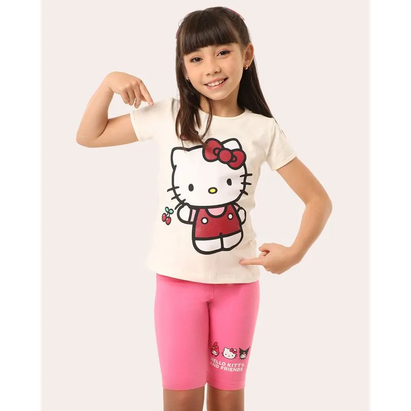 Conjunto Infantil Curto Sanrio Hello Kitty Off White 10