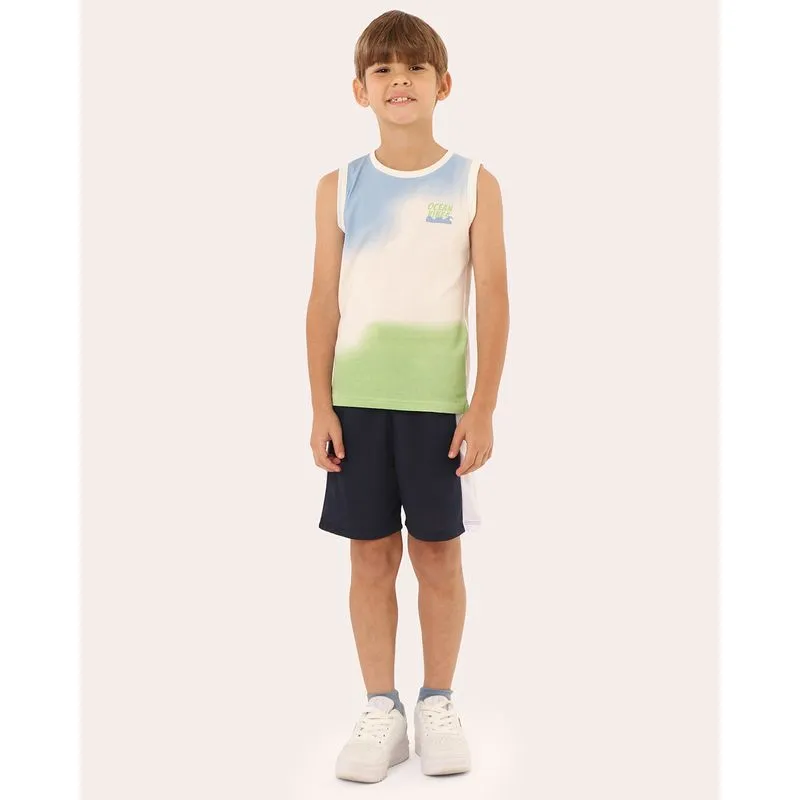 Bermuda Infantil Dry Fit Friso Lateral Azul 8