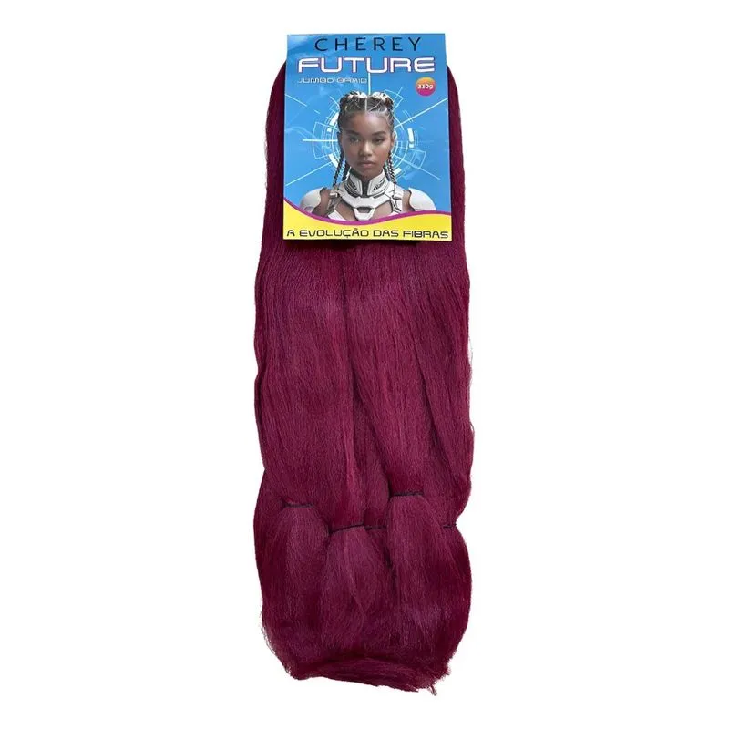 Jumbo Crespo Cherey 330g: Tranças Box Braids Natur - Marsala