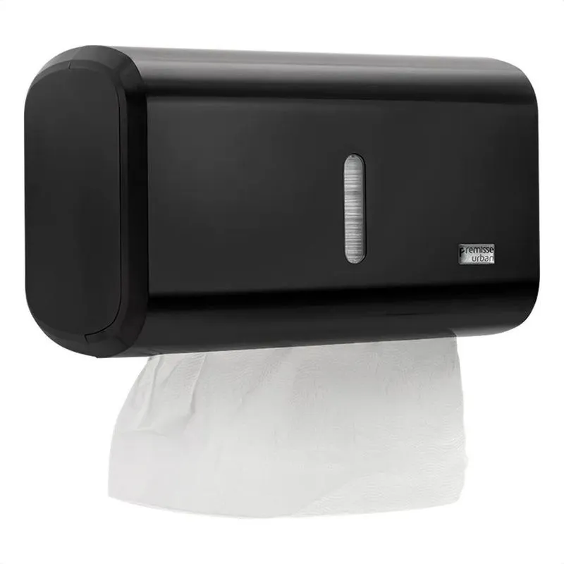 3x Premisse Dark Porta Papel Toalha Interfolha Dispenser Com