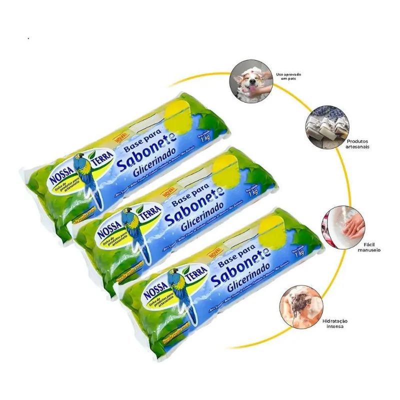 Nossa Terra E Grupo D J Morch Kit Base Glicerinada Para Sabo