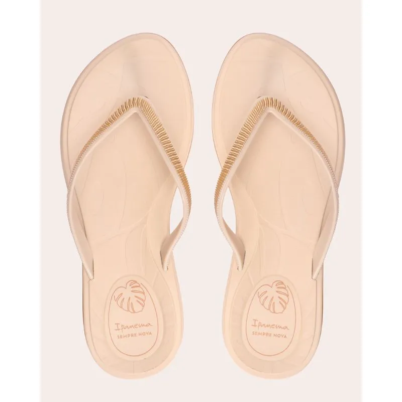 Chinelo Ipanema Feminino Shine Bege 38