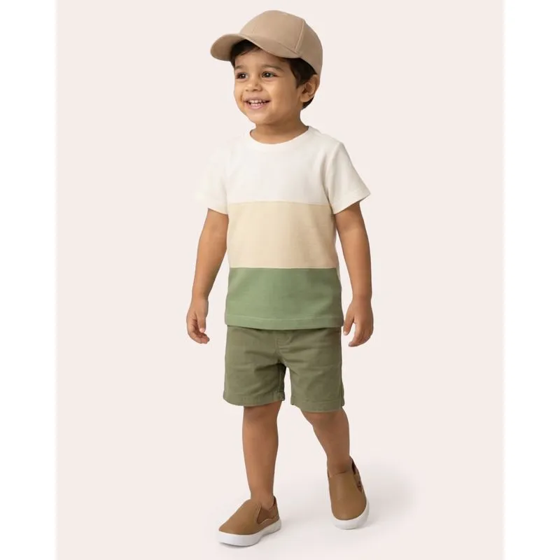 Camiseta Bebê Texturizada Tricolor Manga Curta Off White 2