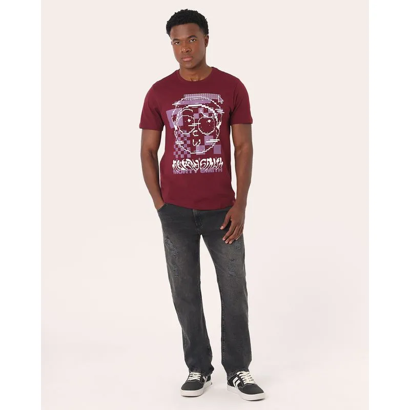 Calça Jeans Masculina Slim Destroyed Estonada Preta 54