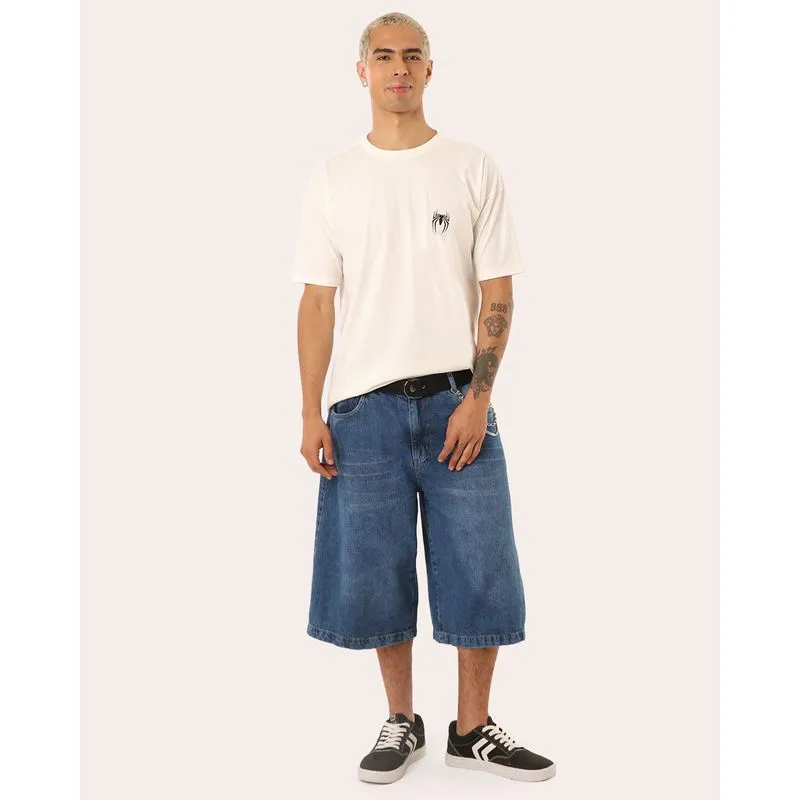 Bermuda Jeans Masculina Ecko Unlimited Baggy com Cinto Azul 38