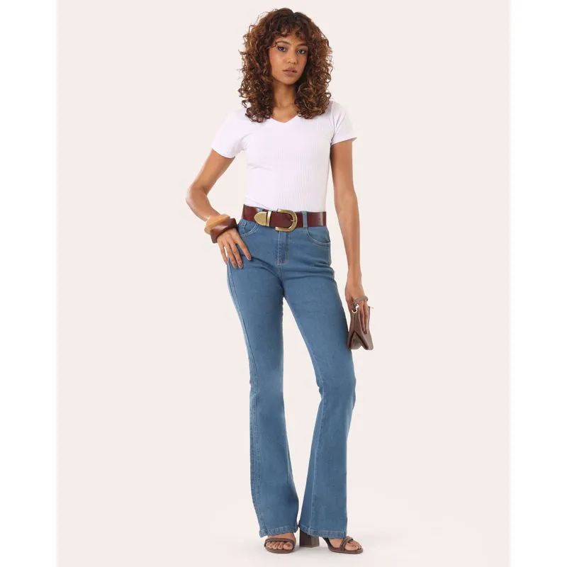 Calça Jeans Feminina Biotipo Flare Azul 56