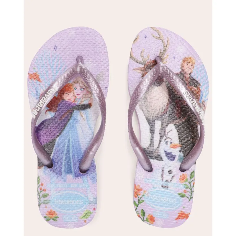 Chinelo Infantil Havaianas Disney Frozen Roxo 27/28