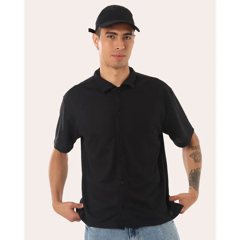 Camisa Masculina Texturizada Preta G