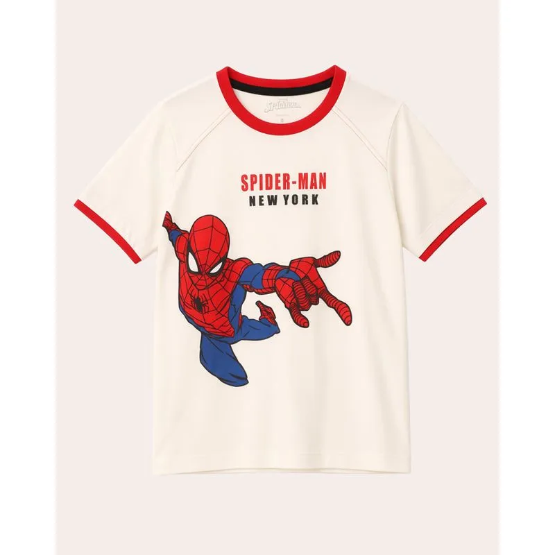 Camiseta Infantil Marvel Homem Aranha Recorte Off White 8