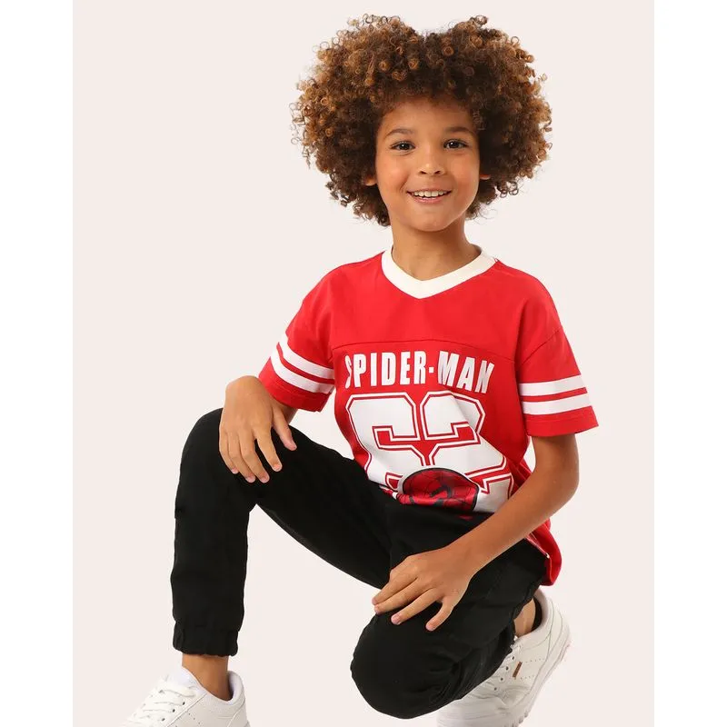 Camiseta Infantil Estampa Marvel Homem Aranha Recorte Vermelha 18
