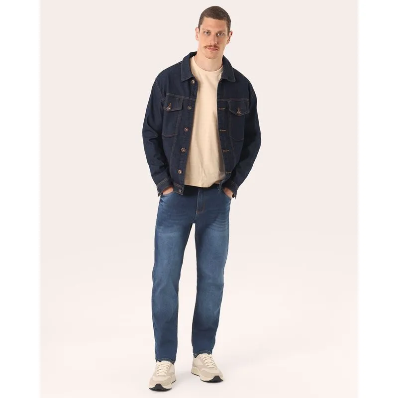 Calça Jeans Masculina Slim Estonada Azul 38