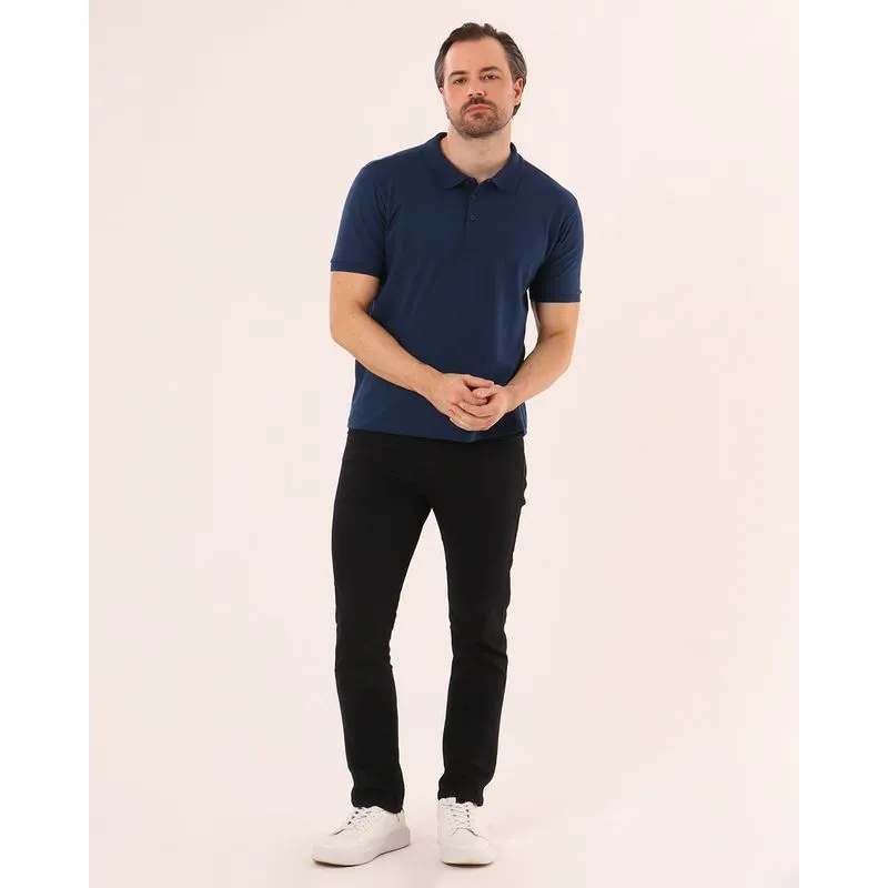 Calça Sarja Masculina Slim Preta 44
