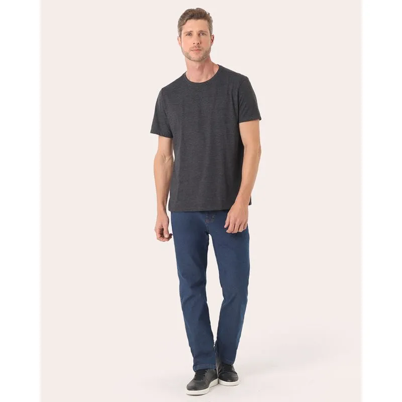 Calça Jeans Masculina Slim com Bolsos Azul 34