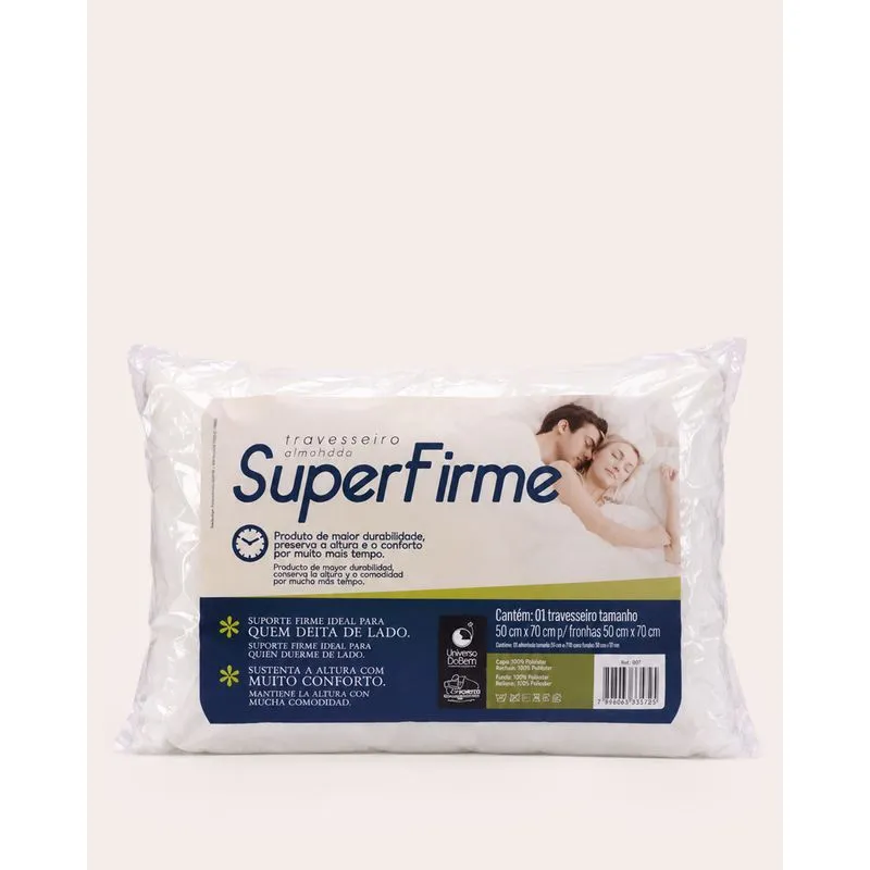 Travesseiro Super Firme Flocos Branco UN