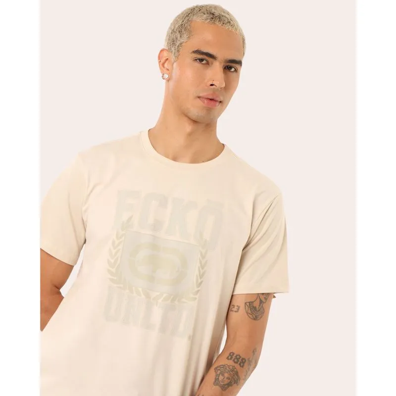 Camiseta Masculina Ecko Unltd Algodão Manga Curta Bege XG