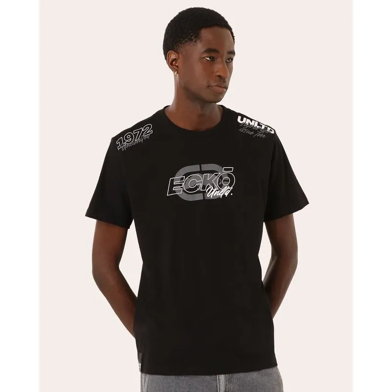 Camiseta Masculina Algodão Estampa Ecko Unlimited Preta PP