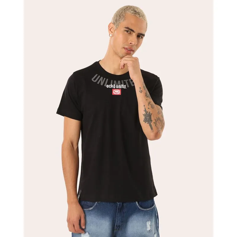 Camiseta Masculina Algodão Estampa Ecko Unltd. Preta P