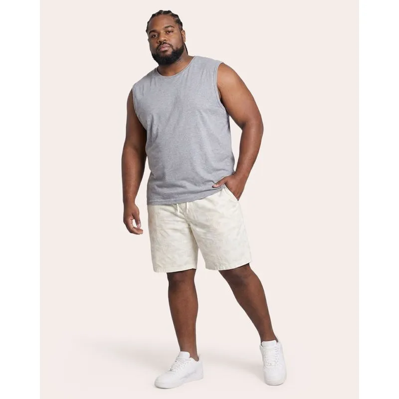 Bermuda Sarja Plus Size Masculina Surf Estampada Off White G1