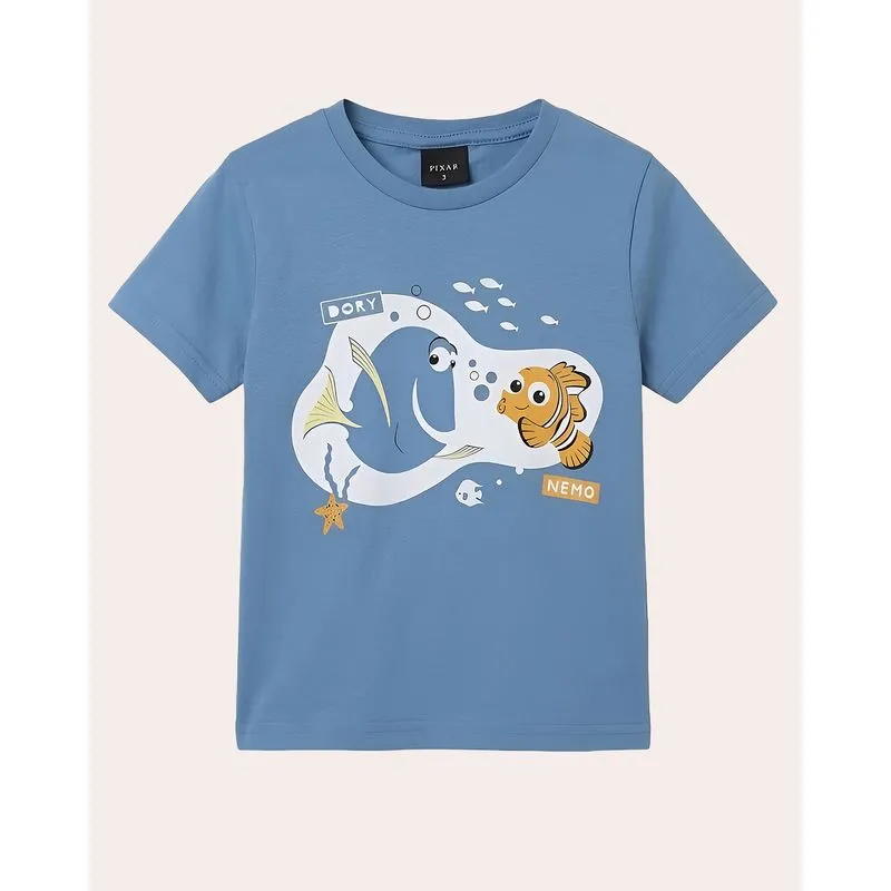 Camiseta Bebê Algodão Disney Dory e Nemo Azul 1