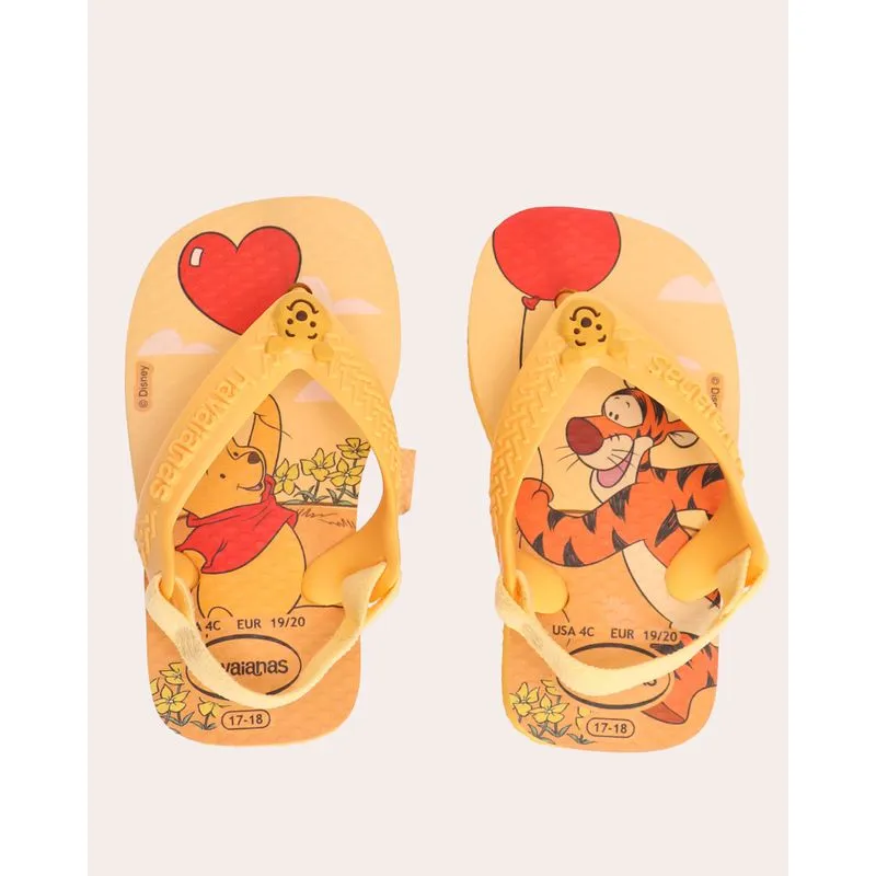 Chinelo Bebê Havaianas Disney Ursinho Pooh Amarelo 20