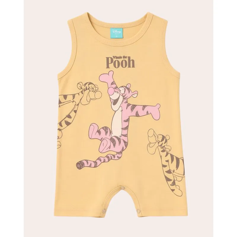 Macacão Bebê Disney Tigrão Ursinho Pooh Bege P