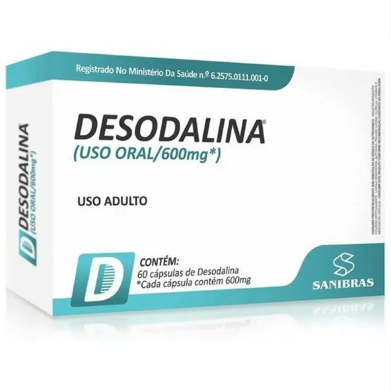 2x Desodalina 60 Cápsulas 600mg - Eficaz - Sanibras Sabor Se