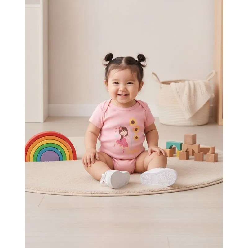 Body Bebê Texturizado Estampas Sortidas Rosa G