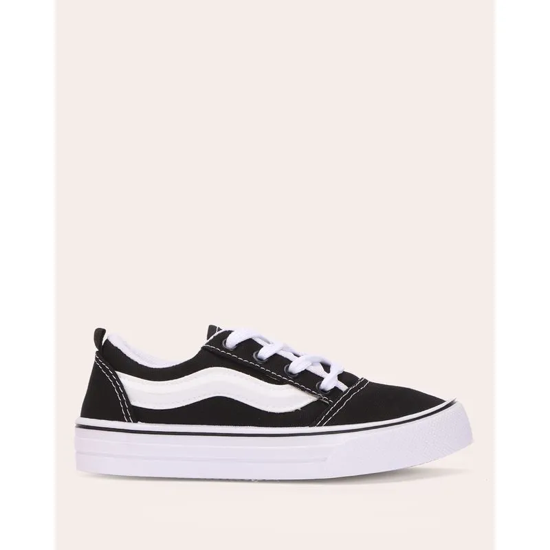 Tênis Infantil Casual Magic Kids Com Recortes Preto 30
