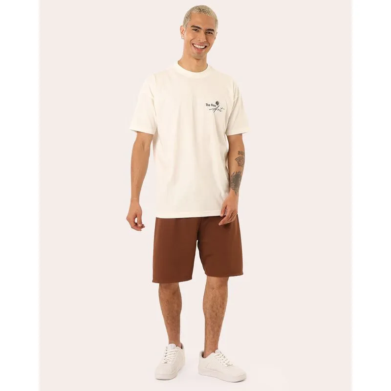 Bermuda Masculina Canelada Cós Elástico Marrom P