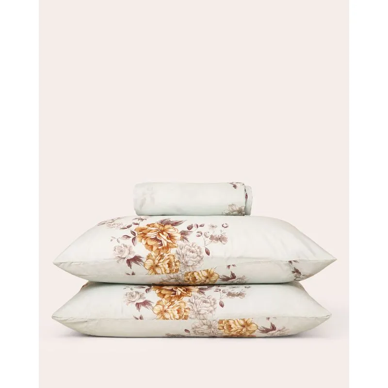 Jogo de Cama Casal 3 Peças Arte & Cazza Estampado Verde UN