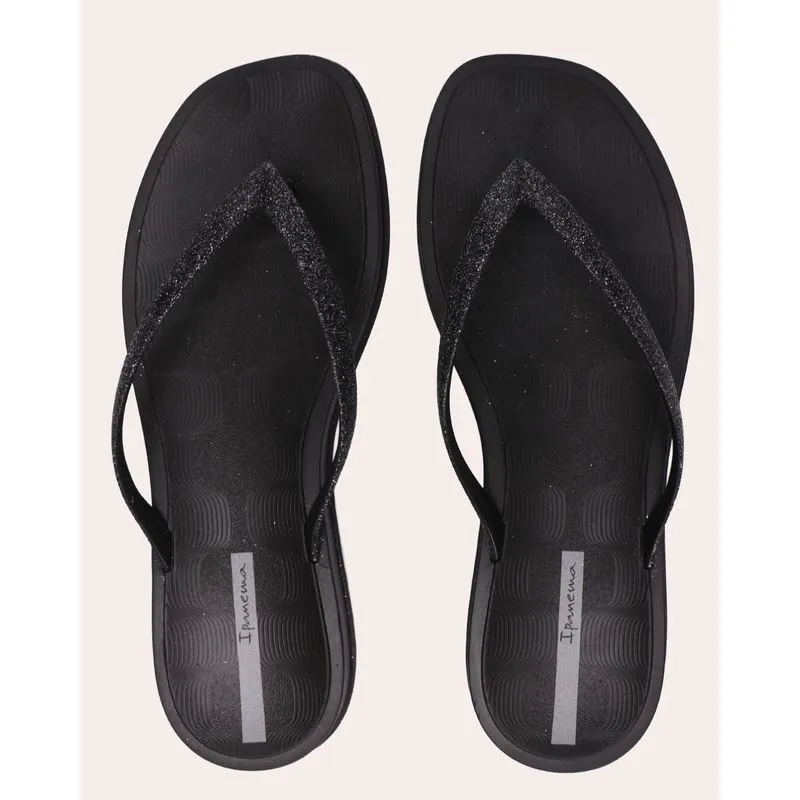 Chinelo Ipanema Feminino Gold Glitter Preto 38