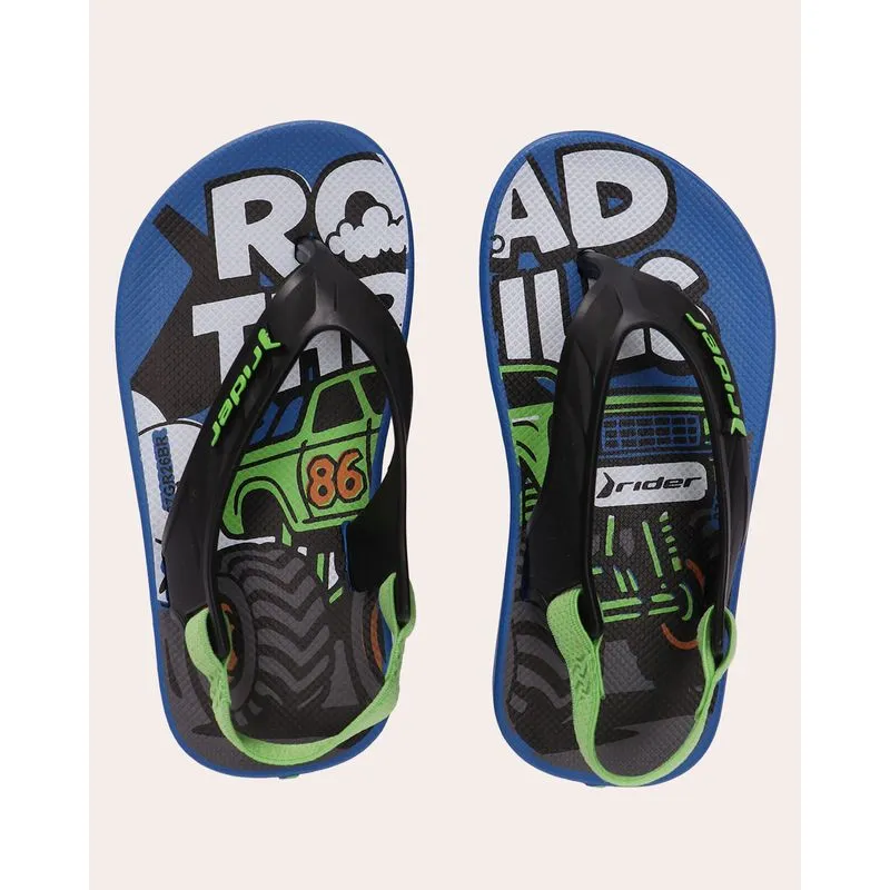 Chinelo Bebê Rider Street Fun Com Elástico Azul 17/18