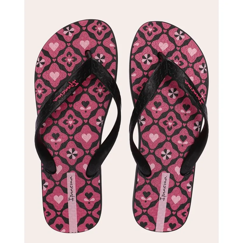 Chinelo Feminino Ipanema Happy Corações Preto 37/38