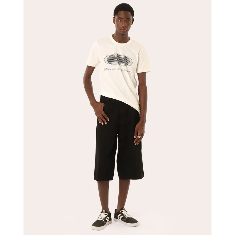 Bermuda Jeans Masculina Algodão Baggy Preta 36